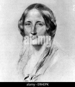 Gaskell, Frau Elizabeth Cleghorn, Née Stevenson - Portrait of England Schriftsteller 1810-1865.  Von Porträt von George Richmond. Stockfoto