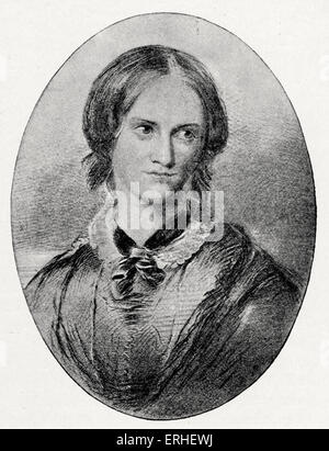 Charlotte Bronte - englischer Schriftsteller. 1816-1855. nach einer Zeichnung von G. Richmond Stockfoto