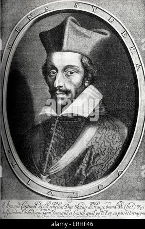 Kardinal Richelieu, Armand-Jean du Plessis. Minister von Louis XIII, (1585-1642). Stockfoto