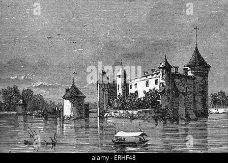 Chateau De La Brède, in der Gascogne, Frankreich, Heimat von Montesquieu, Charles-Louis de Secondat, Baron De La Brède. Französischer Philosoph Stockfoto