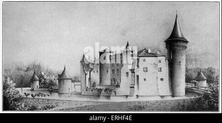 Chateau De La Brède, in der Gascogne, Frankreich, Heimat von Montesquieu, Charles-Louis de Secondat, Baron De La Brède. Französischer Philosoph Stockfoto