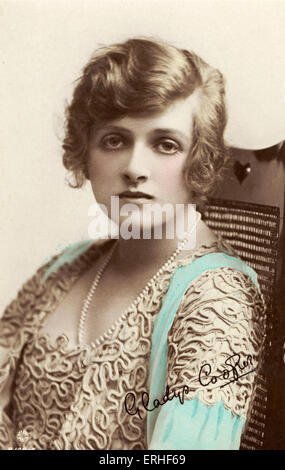 Dame Gladys Constance Cooper - Porträt der englischen Schauspielerin 1888-1971.  Postkarte gedruckt in Großbritannien. Stockfoto