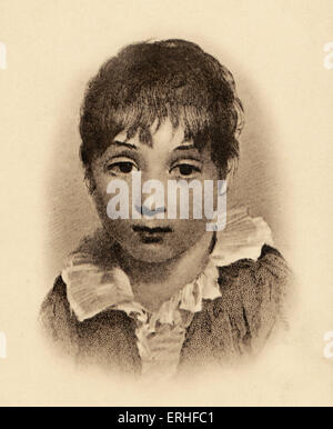 Hartley Coleridge - Portrait als Wunderkind - englische Schriftsteller 19. September 1796 - 6. Januar 1849 Stockfoto