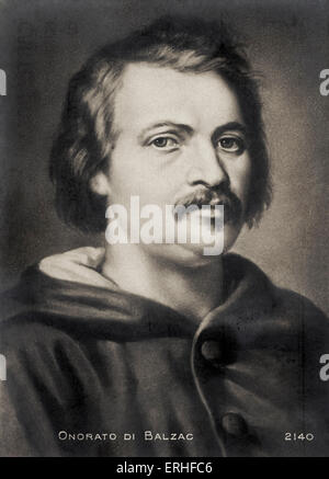 Honore de Balzac - französischer Essayist - Porträt 1594-1654 Stockfoto