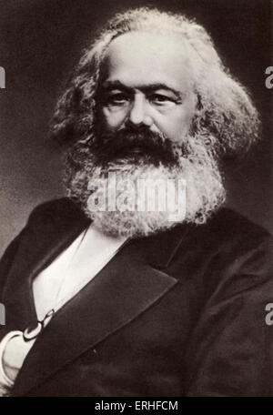 Karl Marx, Portrait. Deutscher Historiker, Ökonom & revolutionär, 1818-1883 Stockfoto