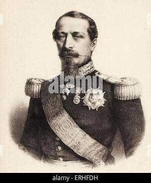 Napoleon III - Porträt in Uniform. 20. April 1808 - 9. Januar 1873.  Putschversuch gegen den französischen König Louis Philippe. Stockfoto