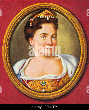 Katharina i. von Russland - Porträt - Frau von Peter dem großen - Kaiserin 1725-1727 - 15. April 1684 - 17. Mai 1727 Stockfoto