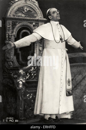 Papst Pius XII. - Porträt. Papst von 2. März 1939 bis 1958 - 2. März 1876 - 9. Oktober 1958. Stockfoto