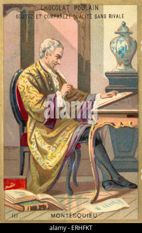 Montesquieu, Charles-Louis de Secondat, Baron De La Brède - Portrait des französischen Philosophen und Juristen 19. Januar 1689 - 10 Stockfoto