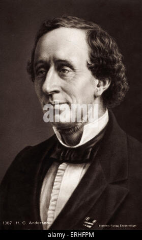 Hans Christian Andersen. Porträt des dänischen Schriftstellers der Märchen. 2. April 1805 - 4. August 1875 Stockfoto
