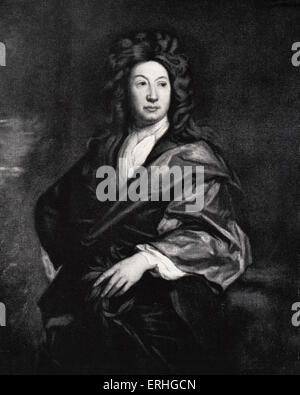 John Dryden, Portrait.  Englischer Dichter, Literaturkritiker und Dramatiker. 19. August 1631 – Mai 12. 1700. Gemälde von Sir G. Keller. Stockfoto