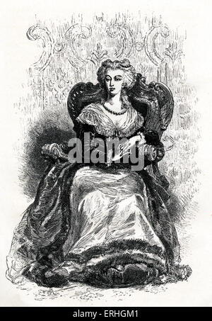 Marie Antoinette - Porträt der französischen Königin. 2. November 1755 - 16. Oktober 1793. Während der französischen Revolution guillotiniert. Stockfoto