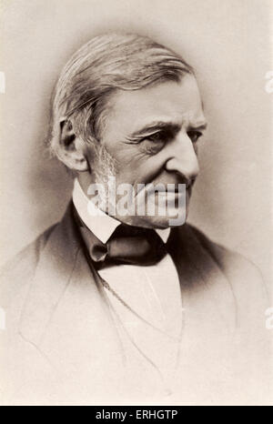 Ralph Waldo-Emerson, US-amerikanischer Essayist, Dichter und Philosoph, 1803-1882. Stockfoto