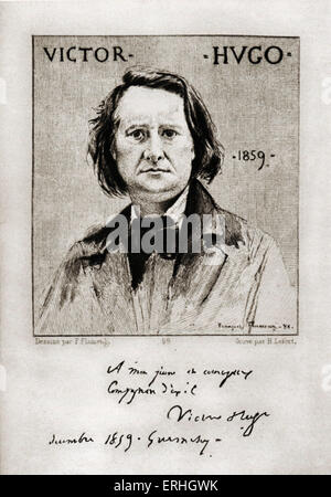 Victor HUGO - Porträt der französische Dichter und Schriftsteller. 1802-1885 Stockfoto