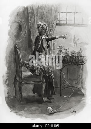 Charles Dickens's 'David Copperfield': Porträt von Miss Betsey Trotwood.  Illustration von Frederick Barnard (Englisch Stockfoto