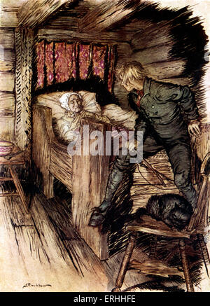 Ibsens Peer Gynt - Akt III, Szene IV: der Tod von Aase.  Norwegischer Dramatiker 20. März 1828 - 23. Mai 1906. Stockfoto