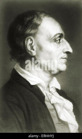 Denis Diderot - Profilbildnis der französischen Aufklärung Schriftsteller und Philosoph und Herausgeber der berühmte Enzyklopädie Stockfoto