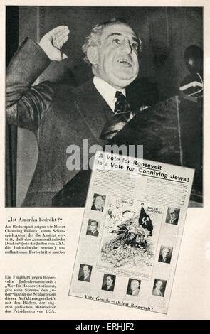 Nationale sozialistische Propaganda aus dem Booklet "Die Juden in USA" (Juden in den USA), Zentral-Verlag der NSDAP, Berlin 1939. Stockfoto