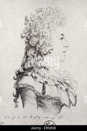Anne Louise Germaine de Staël - allgemein bekannt als Madame de Staël. Nach einem Porträt gezeichnet in 1789.French-schweizerische Schriftsteller. 22 April Stockfoto