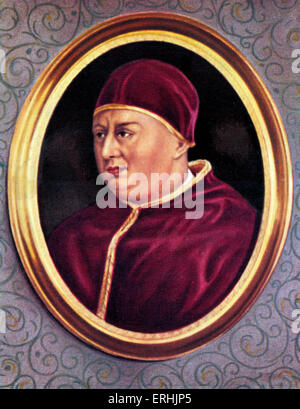 Papst Leo X. Portrait. 11 Dezember 1475 – 1 Dezember 1521. Geborenen Giovanni di Lorenzo de' Medici. Stockfoto