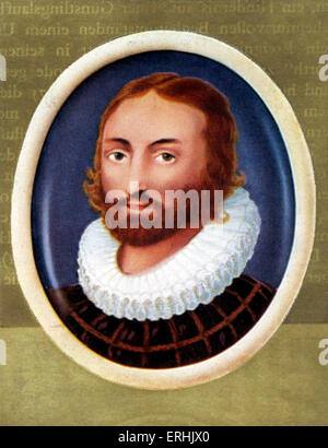 Edmund Spenser. Porträt des englischen Dichters. 1552 - 13 Januar 1599 Stockfoto