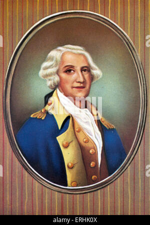 George Washington. Porträt des ersten Präsidenten der Vereinigten Staaten. 22. Februar 1732 – 14. Dezember 1799 Stockfoto