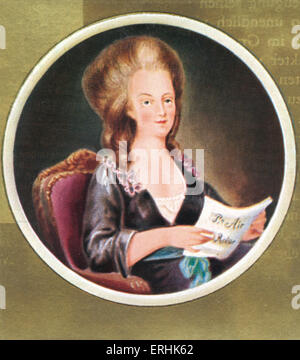 Marie Antoinette. Porträt der Königin von Frankreich. Nach einer Miniatur von Vittoriano Campana, 1778. 2. November 1755 – 16 Oktober Stockfoto