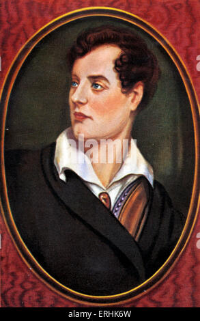 George Gordon Byron, 6. Baron Byron. Porträt des britischen Dichters Lord Byron genannt. 22. Januar 1788 – 19. April 1824 Stockfoto