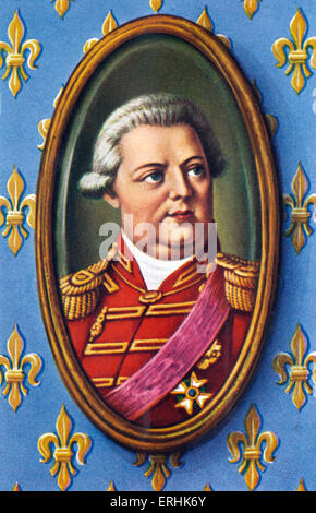 Ludwig XVIII. Portrait des Königs von Frankreich und Navarra. Nach einer Miniatur von Jean-Baptiste Isabey. 17. November 1755 - 16 Stockfoto