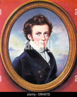 Franz Seraphicus Grillparzer. Porträt der österreichischen dramatischen Dichter. 15. Januar 1791 – 21. Januar 1872 Stockfoto