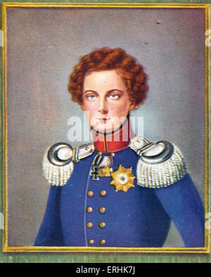 Friedrich Wilhelm IV. (Friedrich Wilhelm IV). Porträt des Königs von Preußen als junger Mann. Nach einer Miniatur von Christian Stockfoto