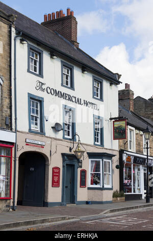 Commercial Hotel am Galgate, Barnard Castle. Das Hotel ist eine Mitte des 18. Jahrhunderts Gebäude und ist grade II aufgeführt. Stockfoto