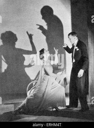 Noel Coward & Gertrude Lawrence in "Schattenspiel", 1936. NC, englischer Schauspieler, Dramatiker & Komponist: 16. Dezember 1899 - 26 März Stockfoto