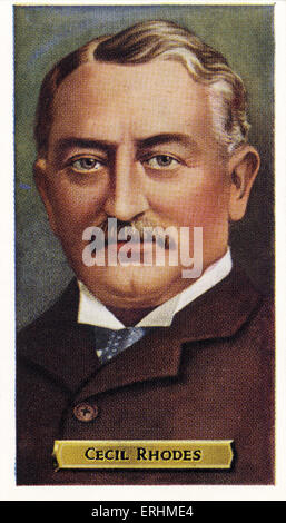 Cecil Rhodes - British geborenen südafrikanischen Geschäftsmann, Bergbau-Magnat und Politiker. Gründer der Firma Diamant De Stockfoto