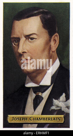 Joseph Chamberlain - englische Politiker JC: 8. Juli 1836 – 2 Juli 1914.  Ein Mal Kolonialsekretär. Stockfoto