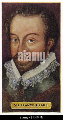 Sir Francis Drake - English Explorer und Marine führend. FD: c. 1540 – 28 Januar 1596. Stockfoto