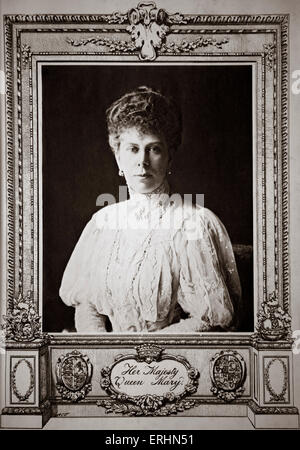 Queen Mary, Gemahlin von König George V im Jahr ihrer Krönung 1910. Frau von König George V, regierte vom 6. Mai 1910. Stockfoto