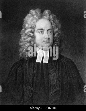 Jonathan Swift - Anglo Irish Geistlicher, Dekan von St. Patrick's, Dublin, Satiriker und Essayist: 30. November 1667-19 Oktober Stockfoto