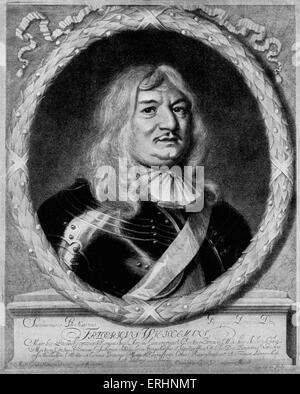 Friedrich Wilhelm (Frederick William) - Porträt des Herzogs von Preußen und Kurfürst von Brandenburg. Kupferstich von Philipp Stockfoto