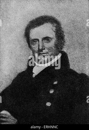 James Fenimore Cooper - US-amerikanischer Schriftsteller: 1789-1851.  Kupferstich nach dem Gemälde von Jarvis. Stockfoto