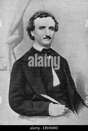 PoE - 1849. US-amerikanischer Autor & Dichter: 19. Januar 1809 - 7. Oktober 1849. Stockfoto