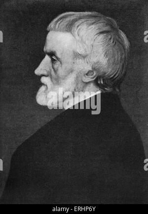 George Meredith - englischer Schriftsteller und Dichter. 12. Februar 1828 - Mai 18. 1909.  Profil Stockfoto
