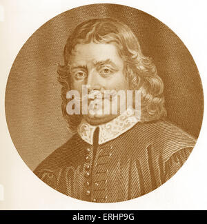 John Bunyan - christliche Schriftsteller und Prediger: 28. November 1628 – 31. August 1688. Aus einem Kupferstich von Francis Holl: 1815-1884. Stockfoto