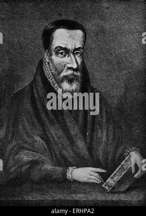 William Tyndale - Porträt des religiösen Reformer und Gelehrter, der die Bibel in der frühen modernen englischen seiner übersetzt Stockfoto