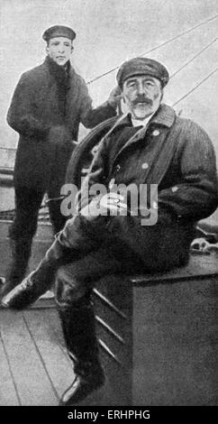 Joseph Conrad - an Bord eines Schiffes. Polnische, britische Schriftstellerin (geb. Teodor Józef Konrad Korzeniowski): 3. Dezember 1857 - 3 August Stockfoto