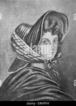 Emily Bronte - aus einem Porträt von ihrer Schwester Charlotte Bronte gezogen. EM: Britischer Schriftsteller und Dichter: 30. Juli 1818-19 Stockfoto