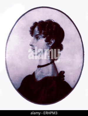 Anne Brontë - Porträt von ihrer Schwester Charlotte Brontë, ursprünglich im 17. Juni 1834 gemalt. AB: Britischer Schriftsteller und Dichter, 17 Stockfoto