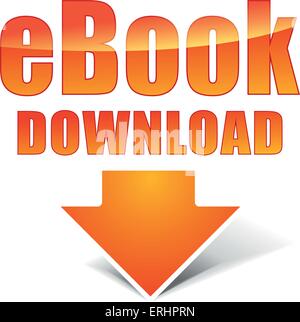 Vektor-Illustration von orange Ebook Symbol auf weißem Hintergrund Stock Vektor
