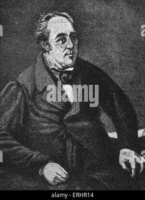 Walter Savage Landor - englischer Schriftsteller und Dichter: 30. Januar 1775 – 17. September 1864. Nach einer Zeichnung von W. Fisher. Stockfoto