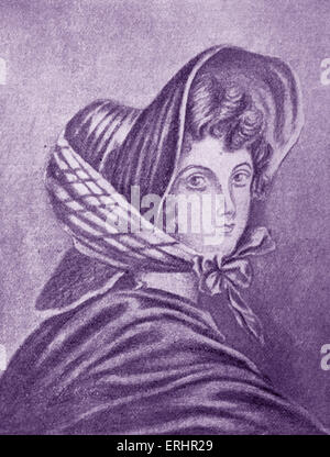 Emily Bronte - aus einem Porträt von ihrer Schwester Charlotte Bronte gezogen. EM: Britischer Schriftsteller und Dichter: 30. Juli 1818-19 Stockfoto